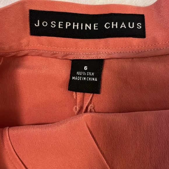 Josephine Chaus Silk Pleated Coral Pink Dress Pants Sz 6 - Picture 9 of 9